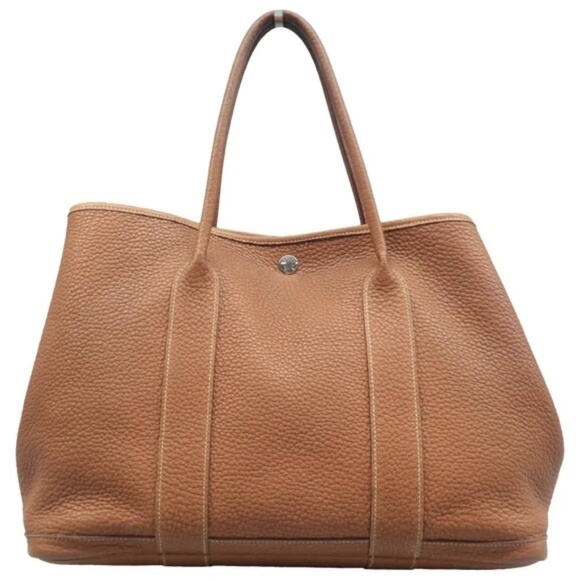 Hermes Handbags - 100% Authentic Hermes Garden Party 36 Brown Leather Tote 2952-072624